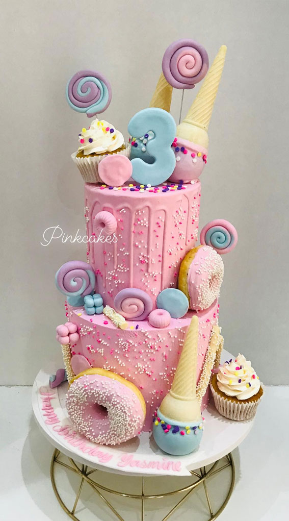 35 Adorable Birthday Cake Ideas for Little Ones : Candy Land Theme Cake