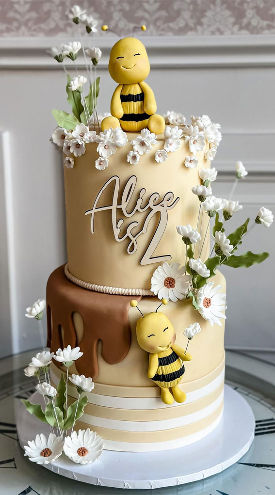 35 Adorable Birthday Cake Ideas for Little Ones : Happy Bees