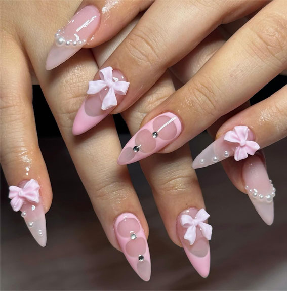 Creative Nail Concepts for Your Next Manicure : Pink Bubble Gum Ballerina Nails