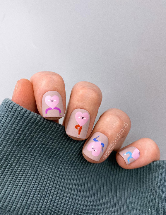 Captivating Valentine’s Day Nail Designs : Love Heart Dance