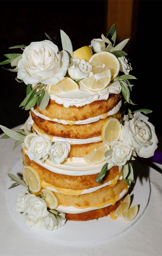naked wedding cake, summer wedding cake, wedding cake, wedding cake designs, wedding cake ideas, wedding cake trends, simple wedding cake, elegant wedding