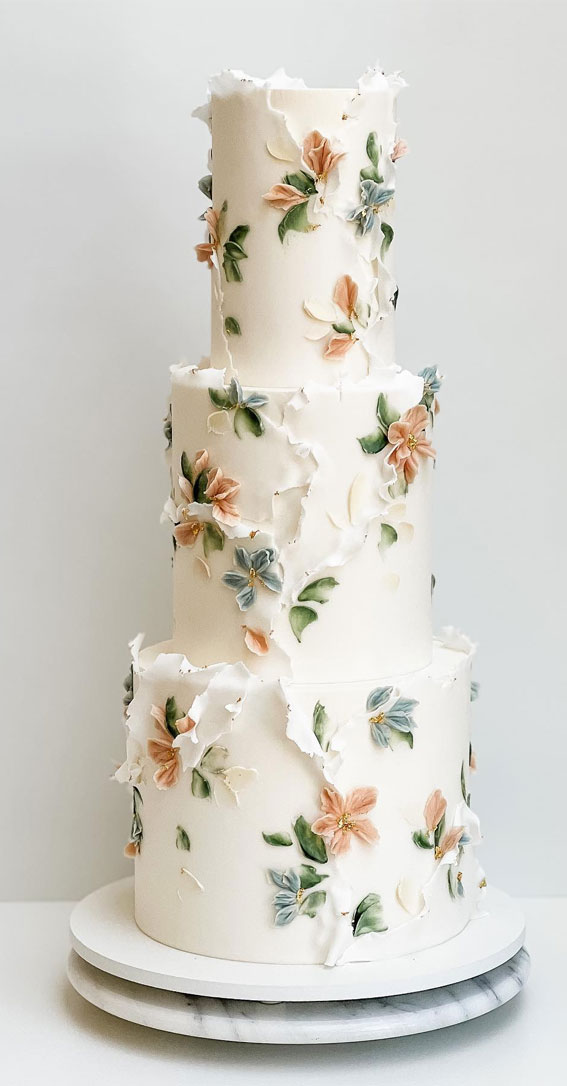 40 Inspiring Wedding Cake Creations : Blossoming Elegance