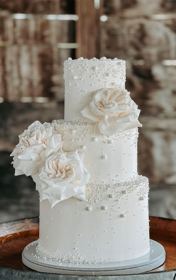 40 Inspiring Wedding Cake Creations : Elegant Monochrome Cake