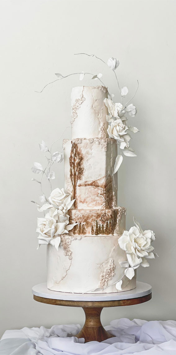 40 Inspiring Wedding Cake Creations : Award-Winning Mix-Shaped Wedding Cake