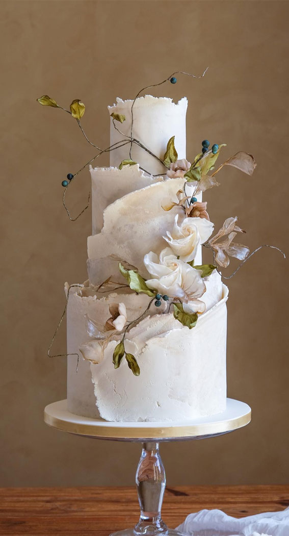 40 Inspiring Wedding Cake Creations : Textured Elegance