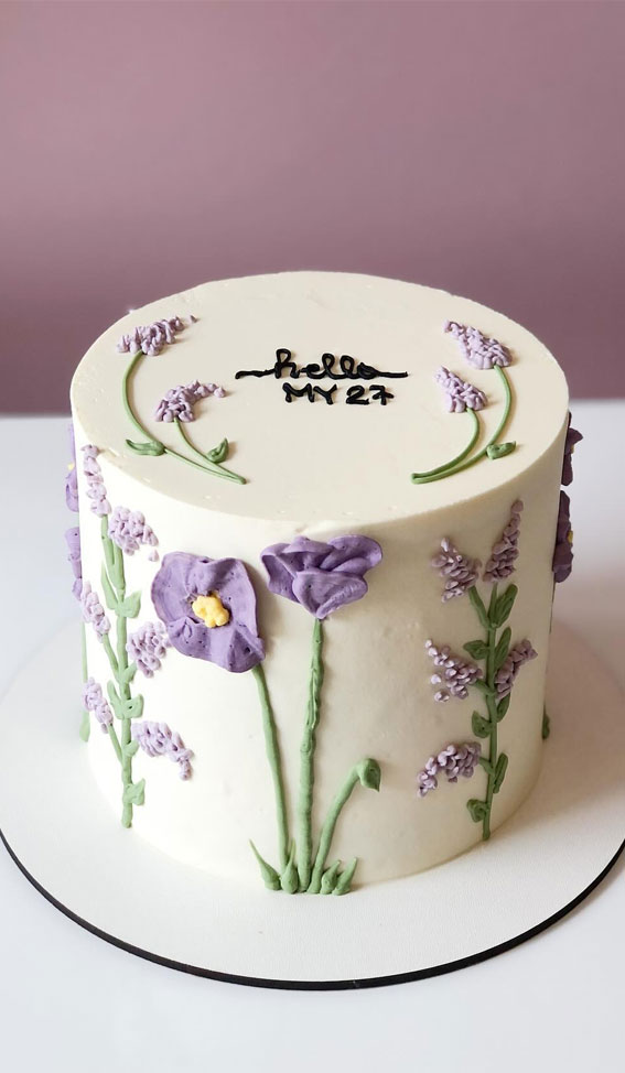 50 Birthday Cake Ideas for Every Celebration : Lavender Cake