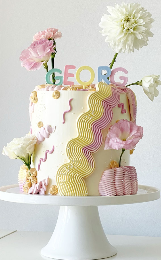 50 Birthday Cake Ideas for Every Celebration : Pastel Rainbow Delight