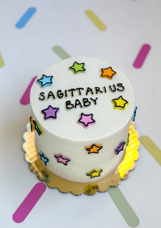 50 Birthday Cake Ideas for Every Celebration : Sagittarius Starlight Cake