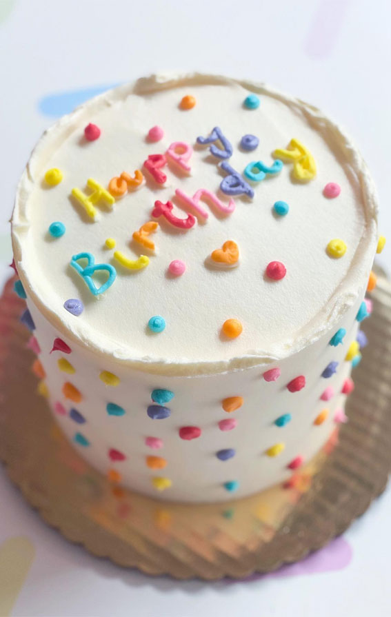 50 Birthday Cake Ideas for Every Celebration : Whimsical Dot Delight
