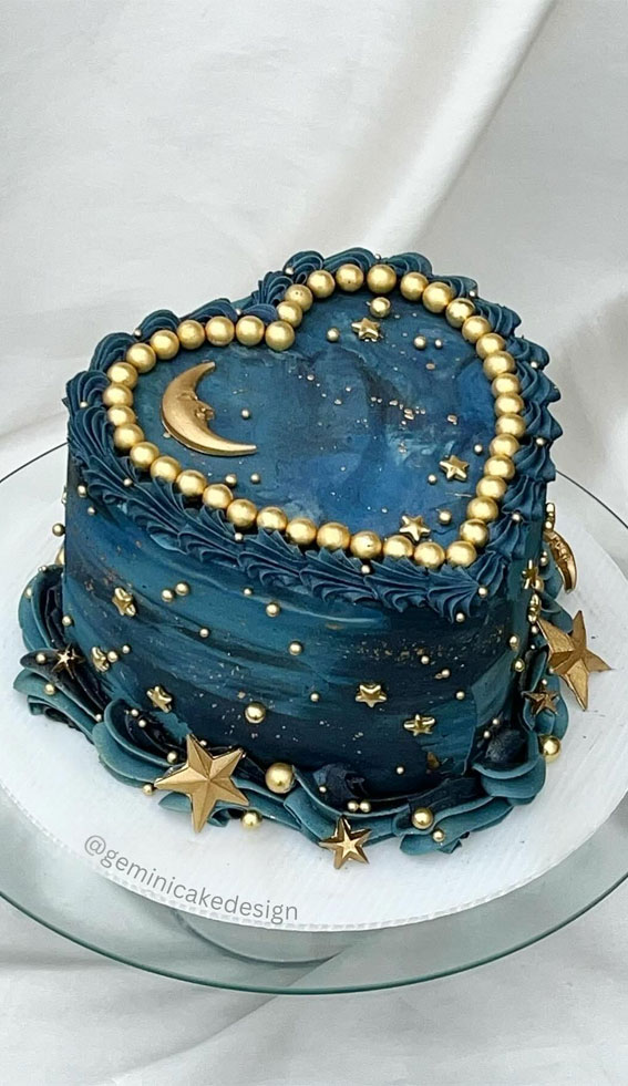 50 Birthday Cake Ideas for Every Celebration : Galactic Heart Celebration Cake