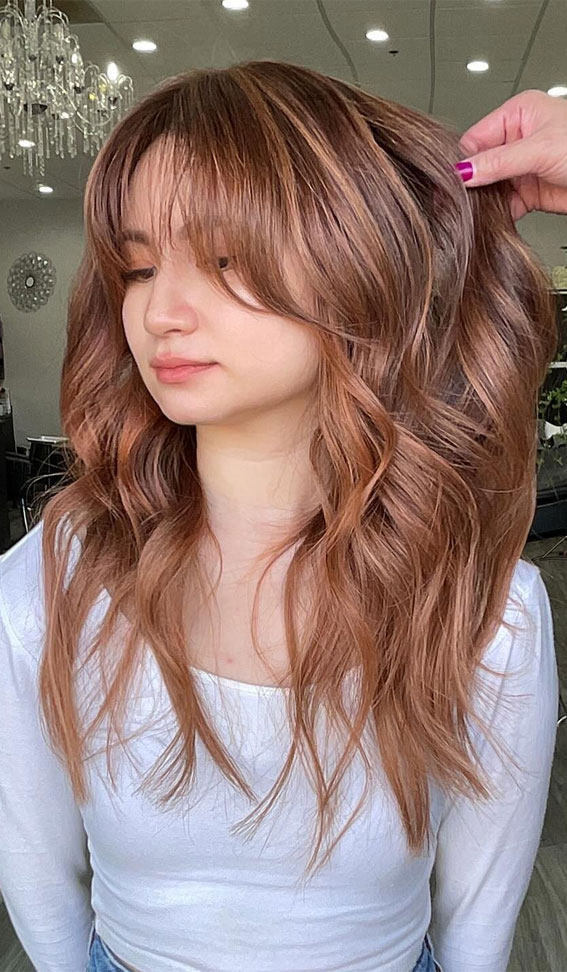 40 Ethereal Hair Colour Trends for the Spring-Summer Season : Stellar Sunset Copper Glow