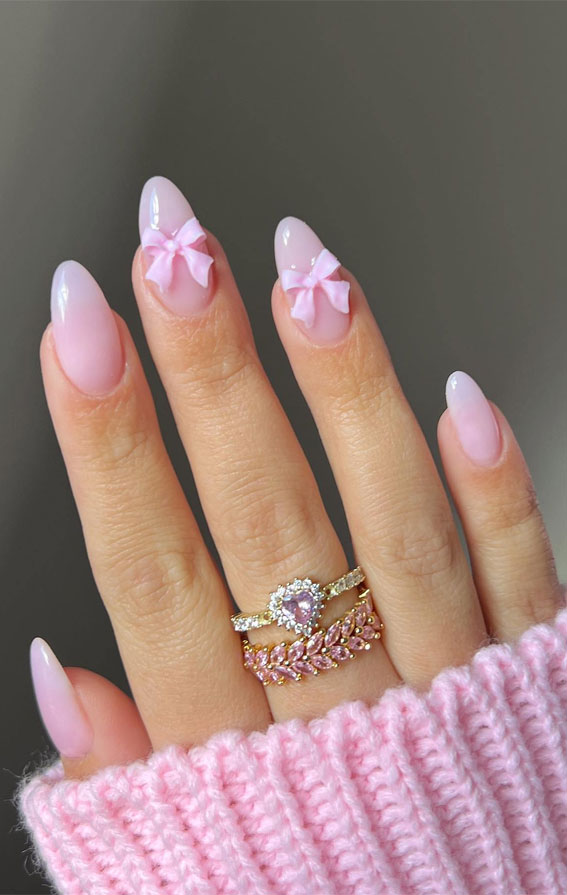 30 Easter Nail Art Designs That Dazzle : Coquette Natural Nails