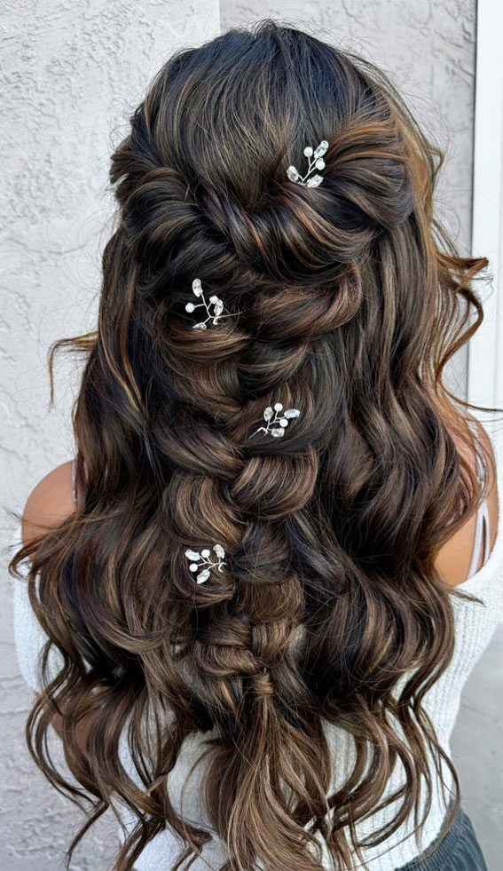 40 Half Up Half Down Hairstyles The Perfect Balance of Sophistication : Tousled Twist Bobo Braids