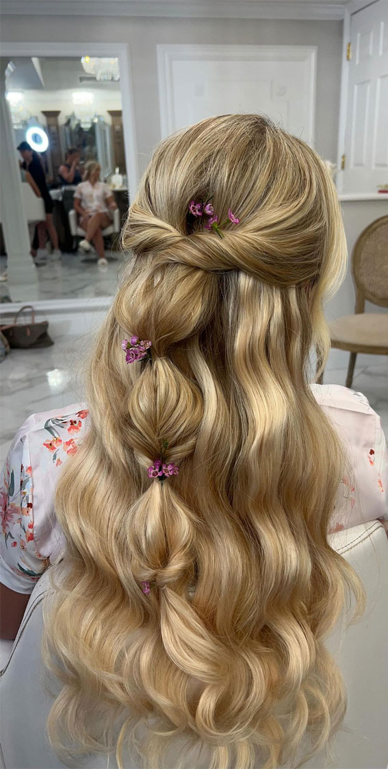 40 Half Up Half Down Hairstyles The Perfect Balance of Sophistication : Whimsical Charm Half Up
