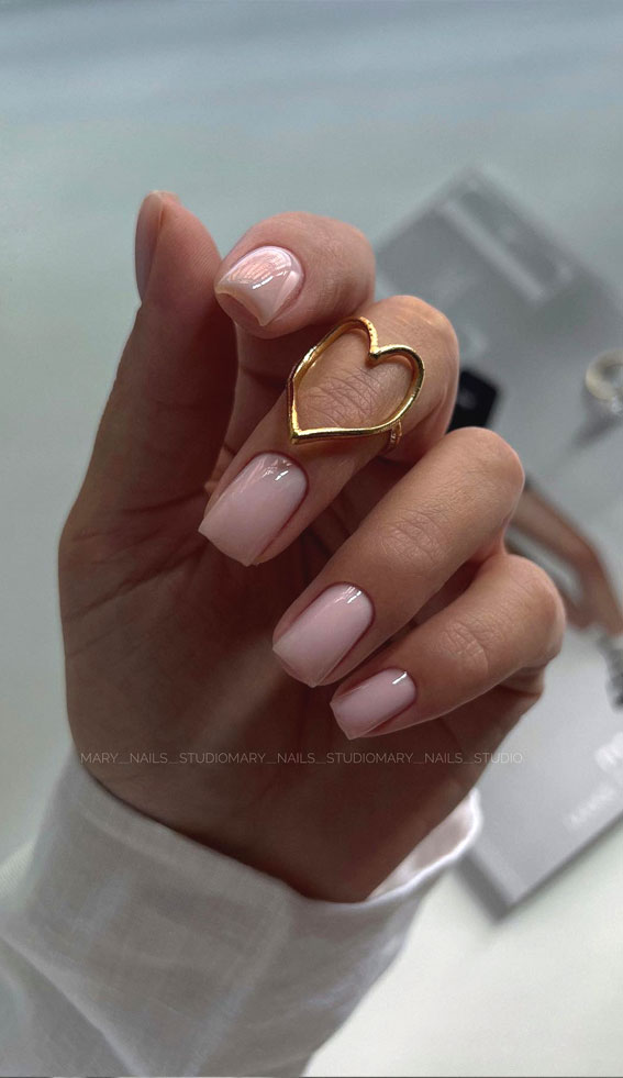 30 Minimalist Nails That’re Proved Less is More : Timeless Nude Nails