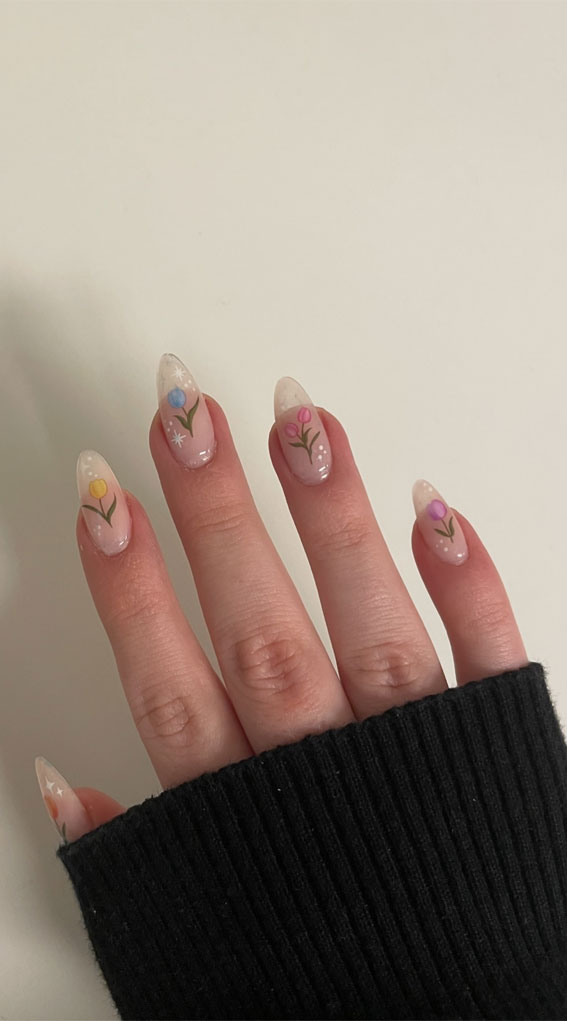 Fresh And Elegant Natural Flower Flower Nail Art Stickers For Girls  Adhesive Fingernail Branches From Candie007, $0.42 | DHgate.Com