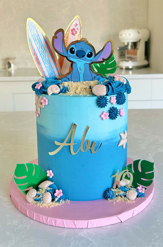 50 Birthday Cake Ideas for Every Celebration : Stitch’s Aloha Adventure Cake