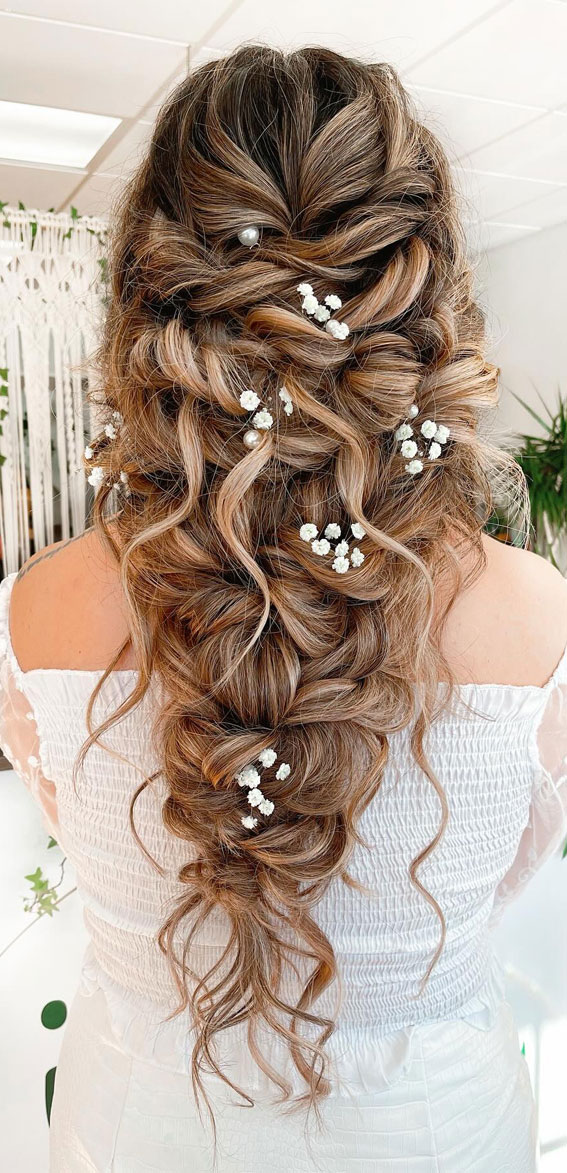 mermaid braids, Rapunzel braids, boho braids, mermaid downstyle, boho bridal hairstyle, wedding hairstyle