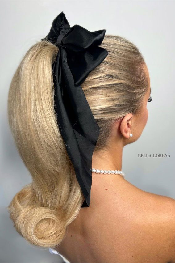 1950 hairstyle, 1950 ponytail, 1950s hairstyle, flip ponytail, ponytail glam, ponytail bridal style, ponytail hairstyle, voluminous bridal ponytail, chic ponytail