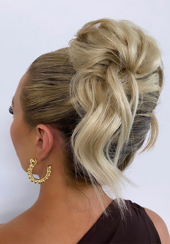 30 Stunning Bridesmaids Hairstyles for 2024 : Effortless Upstyle French Twist Vibe