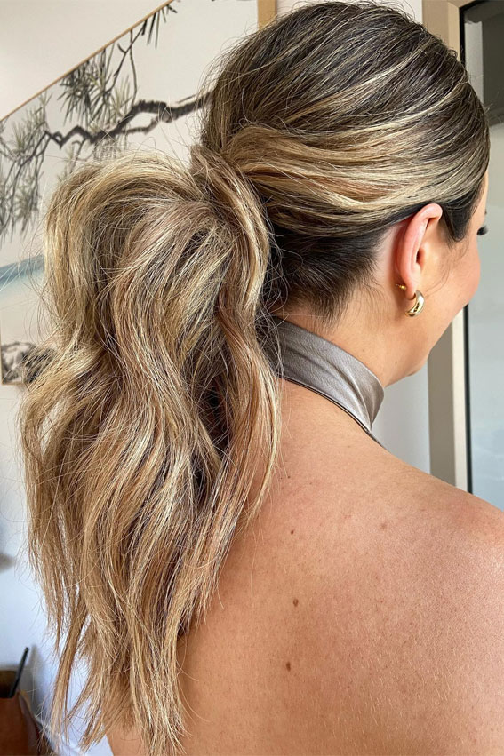 30 Stunning Bridesmaids Hairstyles for 2024 : Power Ponytail