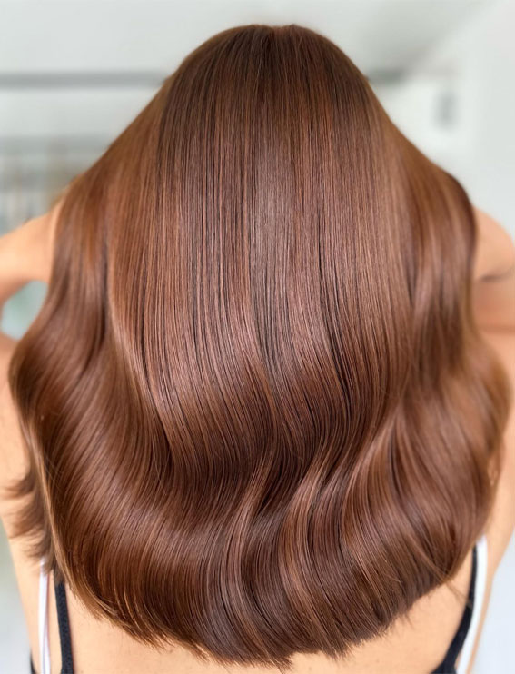 50 Examples of Blonde and Brown Hair to Help You Decide : Cinnamon Velvety Long Hair