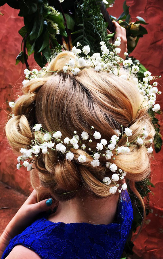28 Enchanting Flower Girl Hairstyles : Crown Braided Flower Girl ...