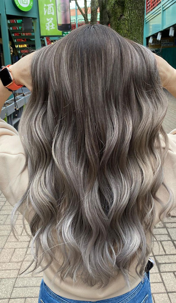 50 Examples of Blonde and Brown Hair to Help You Decide : Ash Blonde Ombre Balayage