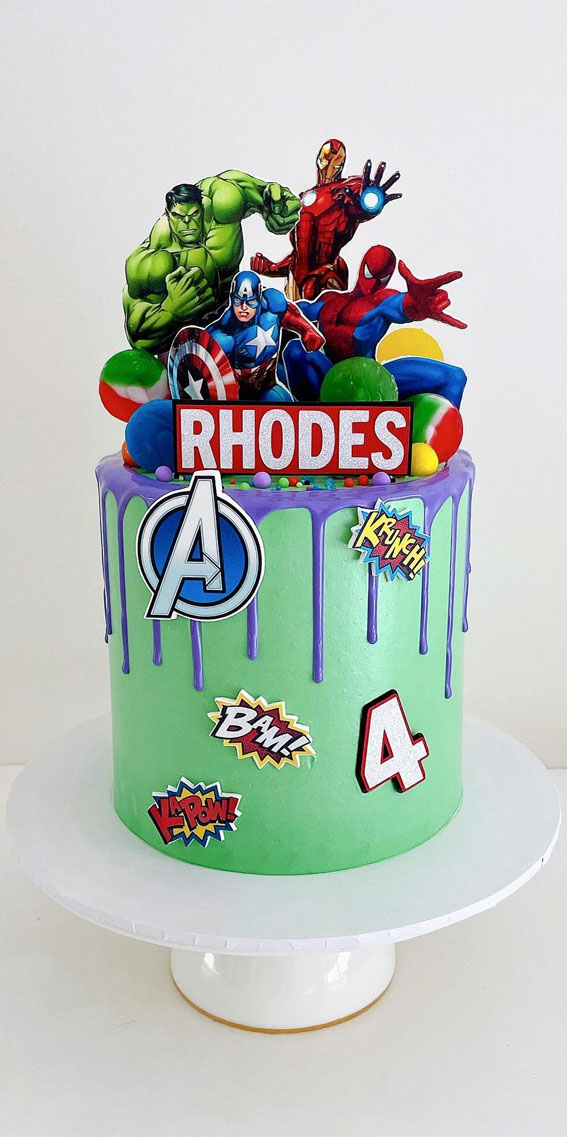 Hulk Birthday Cake Ideas for Superhero Celebrations : Hulk and Friends Cake