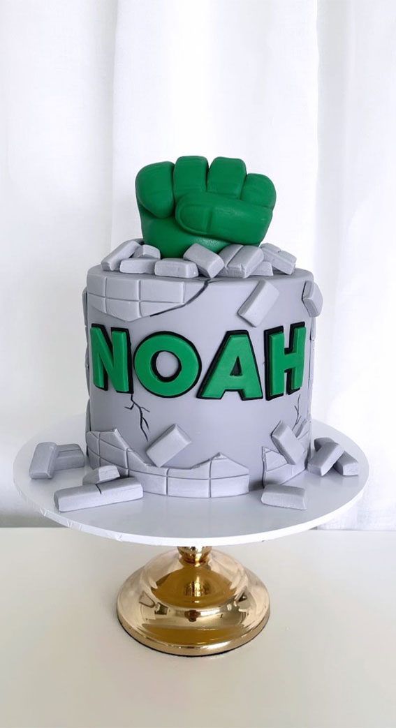 Hulk Birthday Cake Ideas for Superhero Celebrations : Power of the Hulk