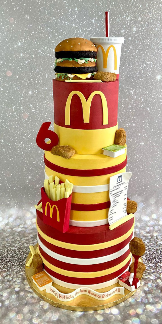 15 McDonald’s Cake Creations : Three Tier Cake with Receipt
