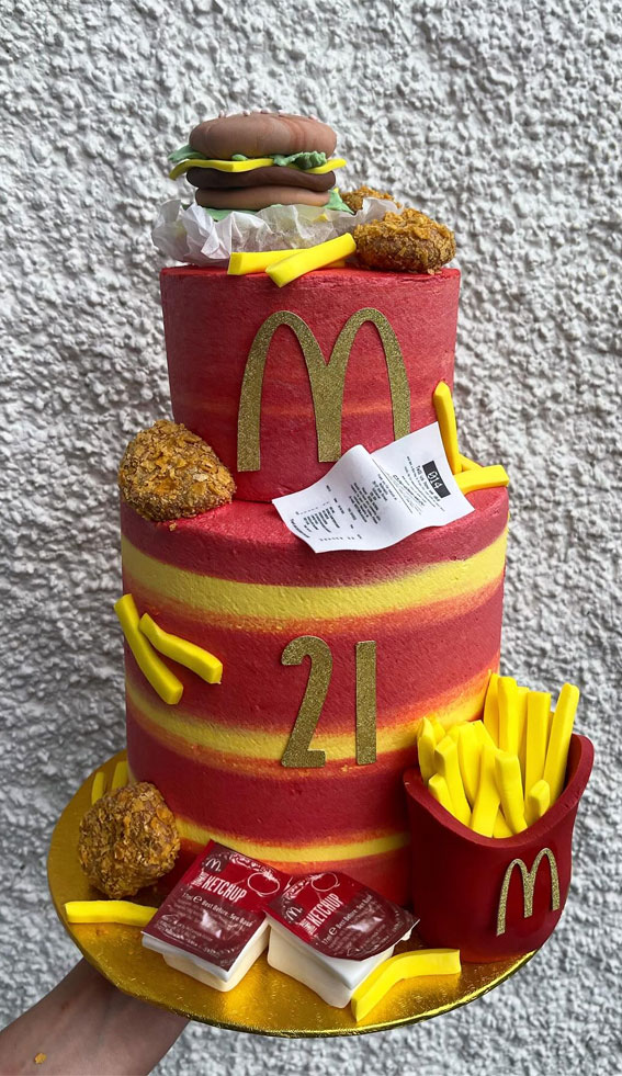 15 McDonald’s Cake Creations : McDonald’s Cake for 21st Birthday