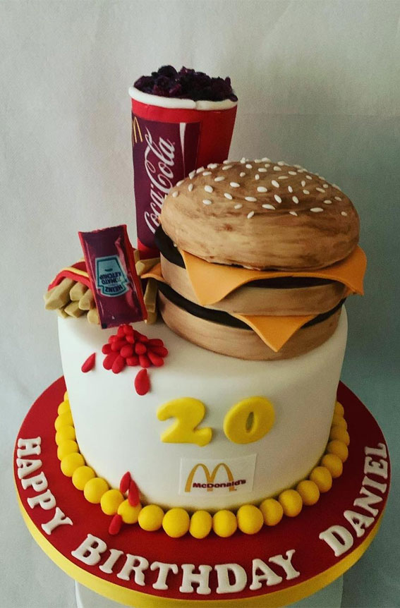 15 McDonald’s Cake Creations : Happy Meal Birthday Cake for 20th Birthday