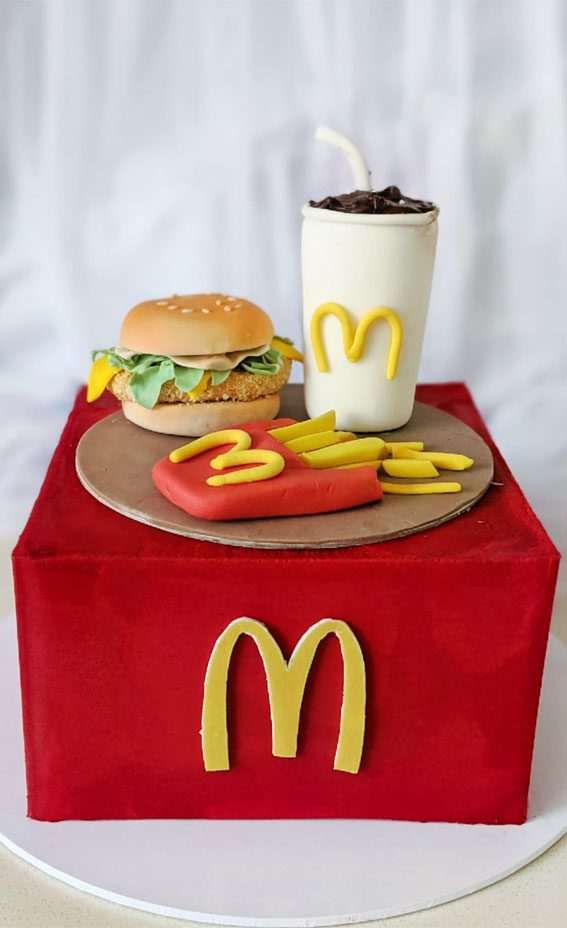 15 McDonald’s Cake Creations : McChicken Sandwich Meal Cake