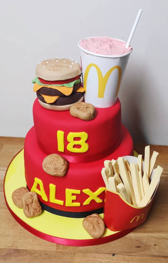 15 McDonald’s Cake Creations : McDonald’s Birthday Cake for 18th Birthday