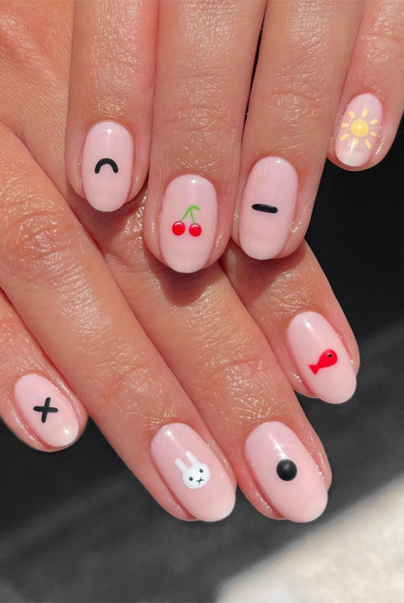 35 Creative Nail Art Inspirations to Transform Your Tips : Playful Chic