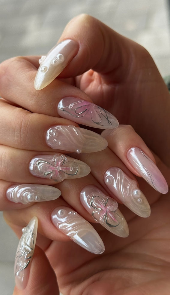 35 Creative Nail Art Inspirations to Transform Your Tips : Pretty in Pink 3D Nails