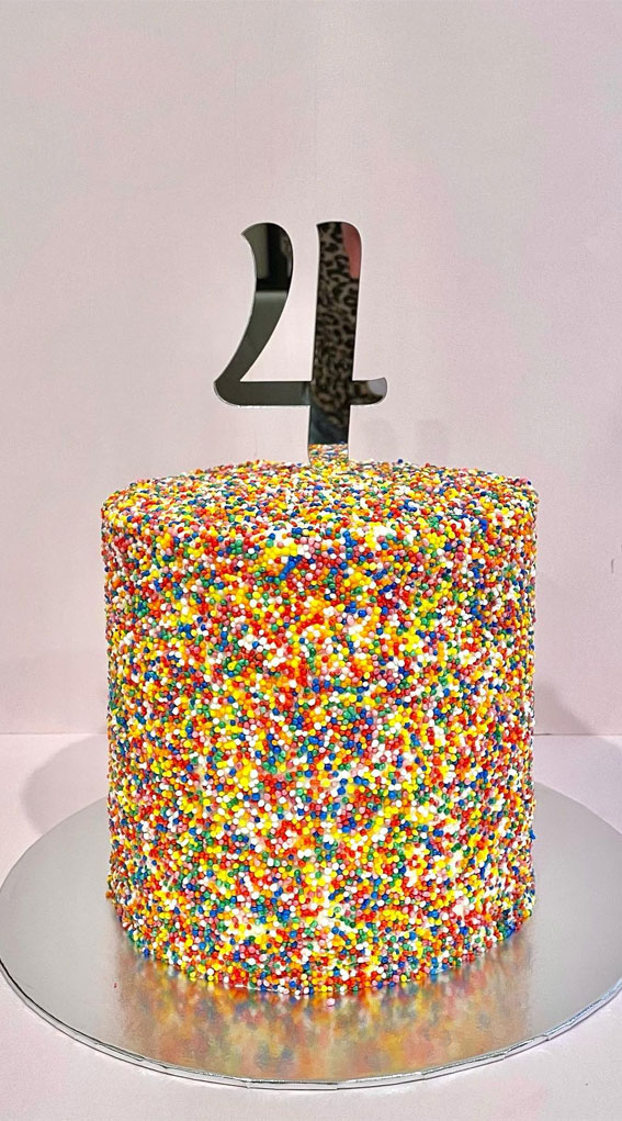 30 Dazzling Confetti Cake Ideas for Every Celebration : Rainbow Sprinkle Delight 4 th Birthday