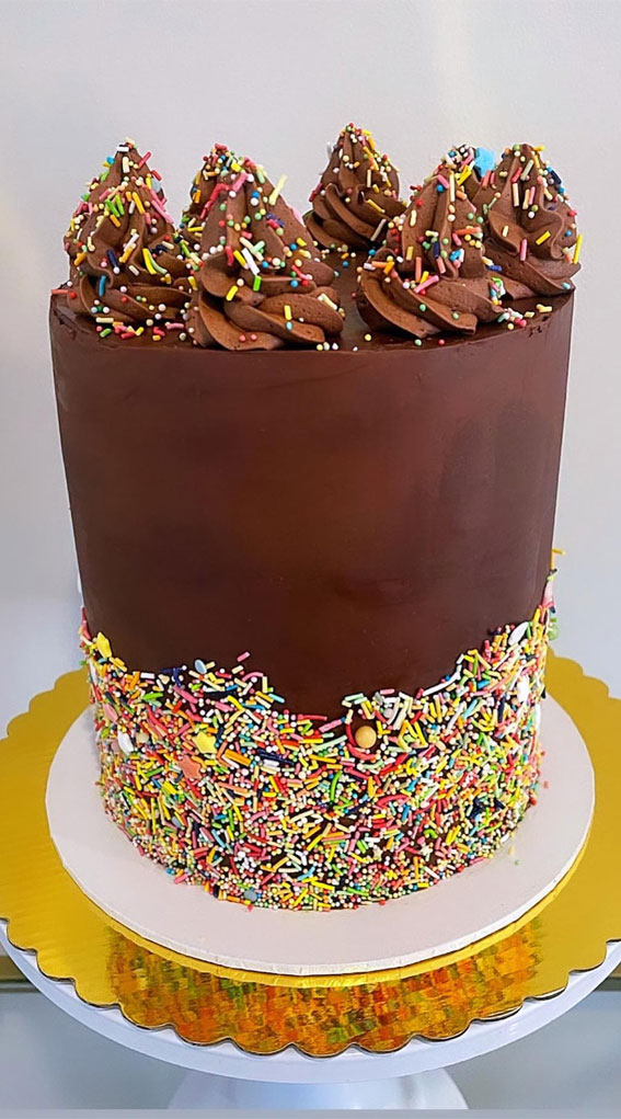 chocolate confetti cake, colorful birthday cake, confetti cake, funfetti cake, sprinkle cake, simple sprinkle cake ideas, simple funfetti cake