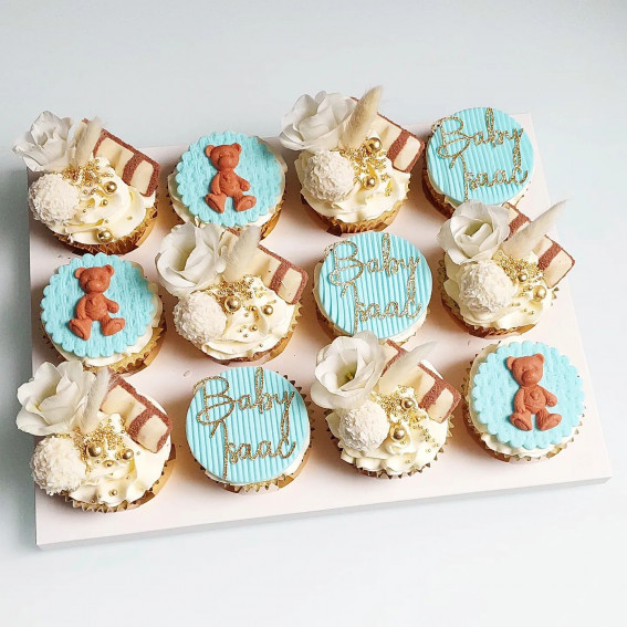 40 Cute Cupcake Ideas For Every Party : Welcome Baby Boy Cupcakes