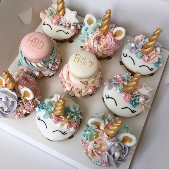 40 Cute Cupcake Ideas For Every Party : Unicorn Theme Cupcakes