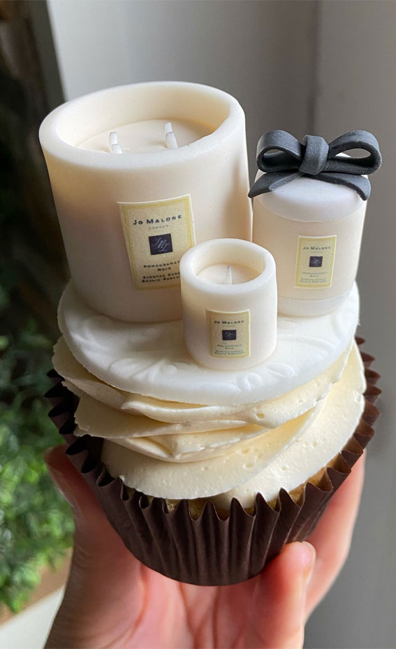40 Cute Cupcake Ideas For Every Party : Jo Malone Candle Cupcake