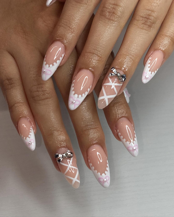 30 Styles of Mix ‘n’ Match Nail Inspirations : Ballerina Inspired Nails