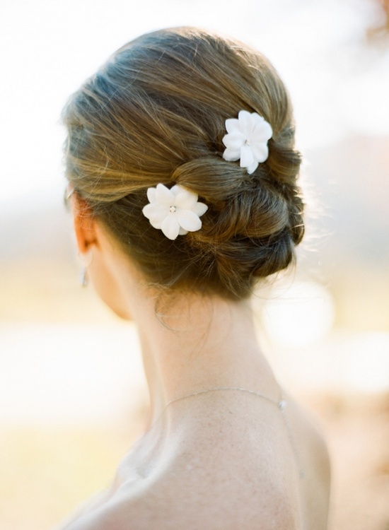 wedding hair, wedding hair updo,wedding hair ideas, bridal hair updo with floral flower