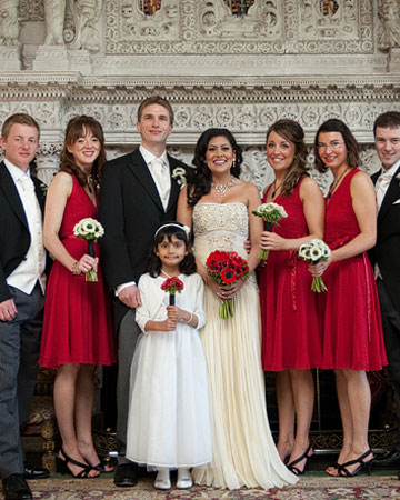 Real Wedding, Bridesmaids, Bridesmaids real wedding, red bridesmaids