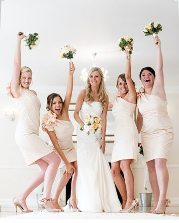 Real Wedding, Bridesmaids, Bridesmaids real wedding, champagne bridesmaids