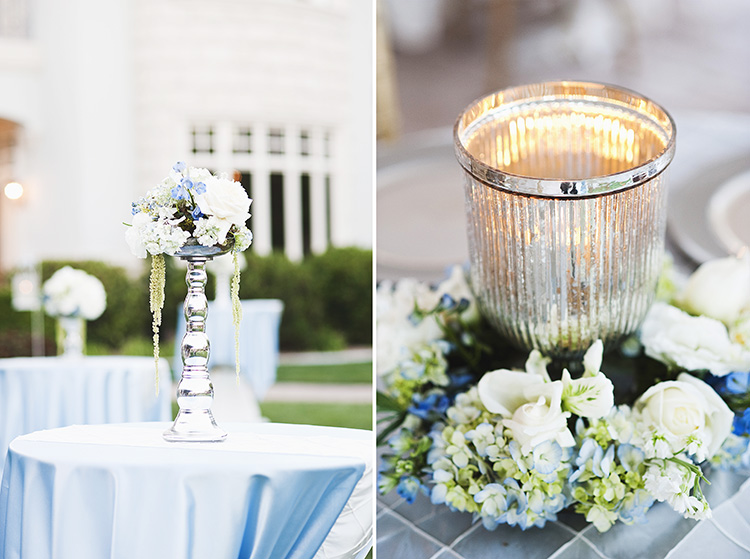 Wedding Centrepieces, blue wedding ,wedding centrepieces with candles