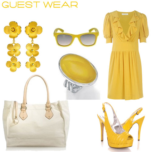 yellow wedding guest wear, spring wedding guest wear, summer wedding guest wear