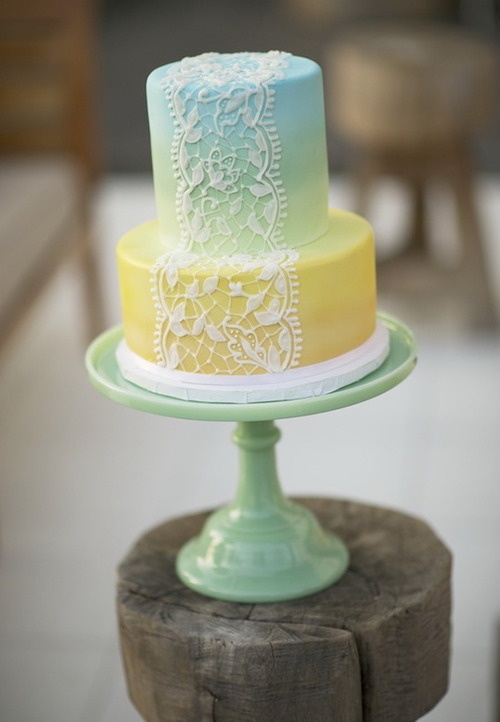 green yellow wedding ideas,green yellow ombre wedding cake