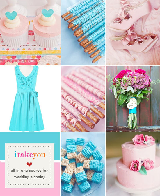 turquoise pink wedding colors,turquoise pink wedding colors palette,wedding colour palette,hot pink, ligh pink turquoise weding colour scheme ideas